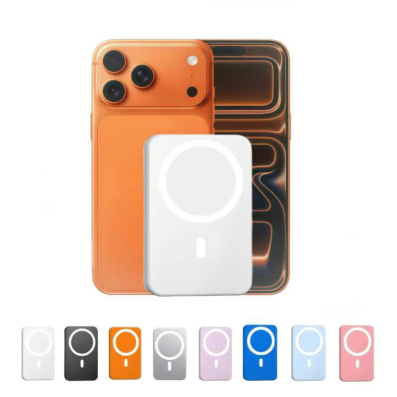 Ultra-Compact 5000mAh MagSafe Wireless Power Bank: Fast Charging for iPhone 12-17 Pro/Pro Max