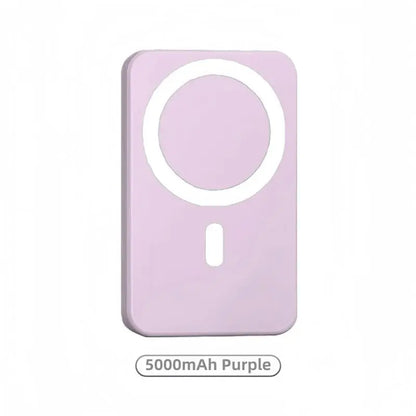 Ultra-Compact 5000mAh MagSafe Wireless Power Bank: Fast Charging for iPhone 12-17 Pro/Pro Max