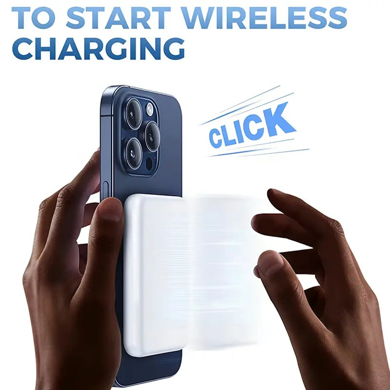 Ultra-Compact 5000mAh MagSafe Wireless Power Bank: Fast Charging for iPhone 12-17 Pro/Pro Max
